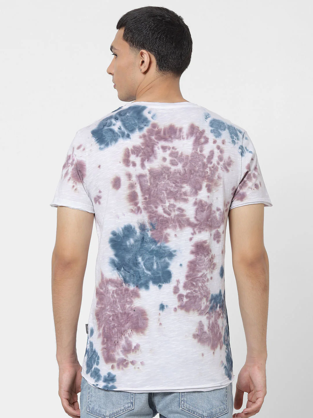 Multi-coloured Tie Dye Crew Neck T-shirt - Image 4