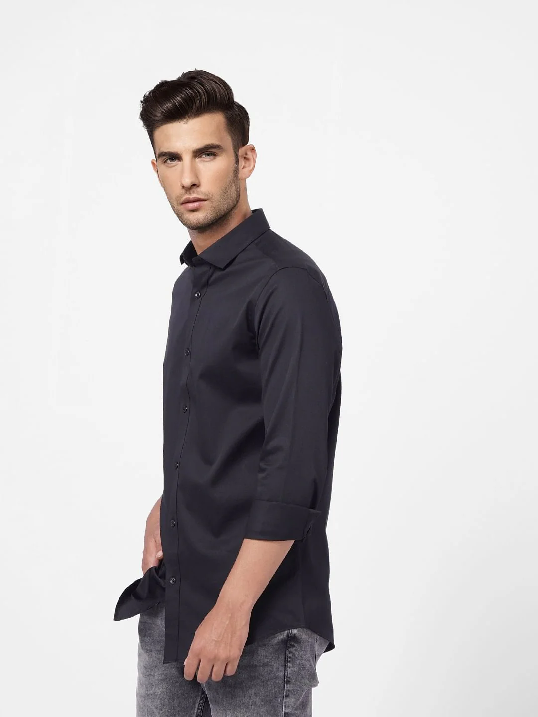 Black Formal Full Sleeves Shirt - Image 3