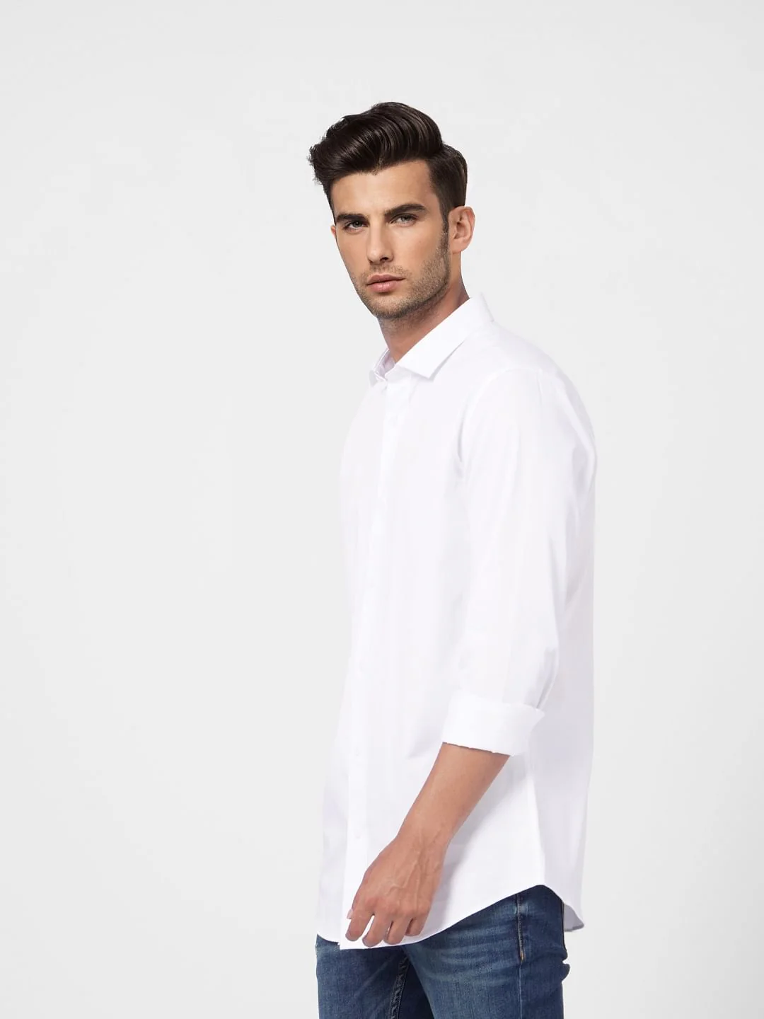 White Formal Full Sleeves Shirt - Image 3