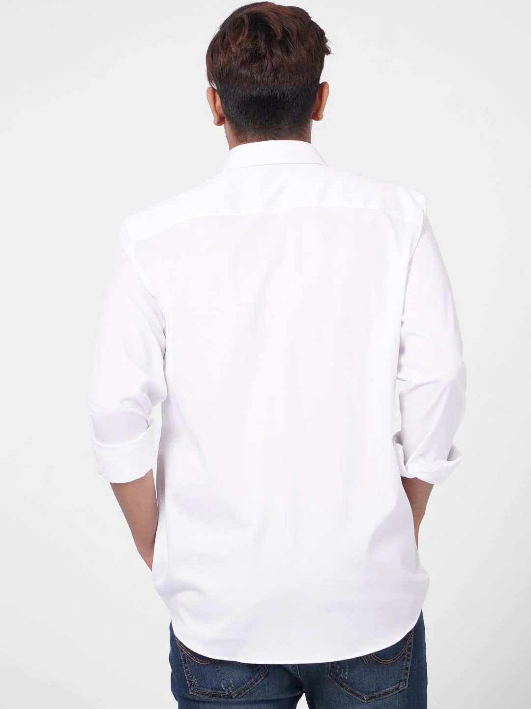 White Formal Full Sleeves Shirt - Image 4