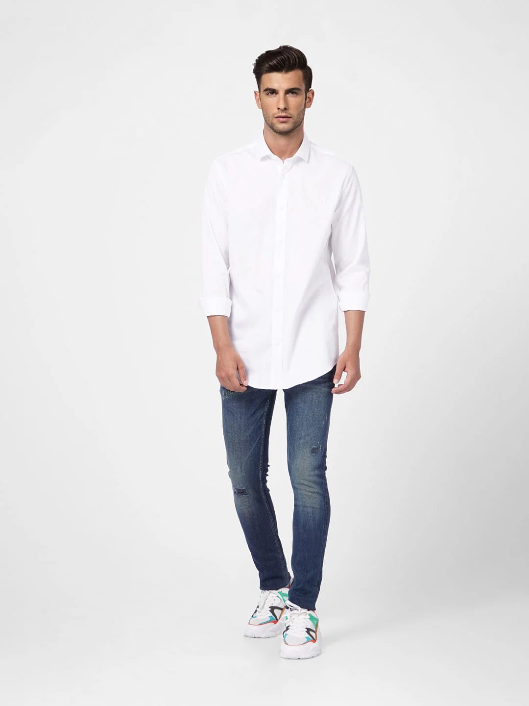 White Formal Full Sleeves Shirt - Image 6