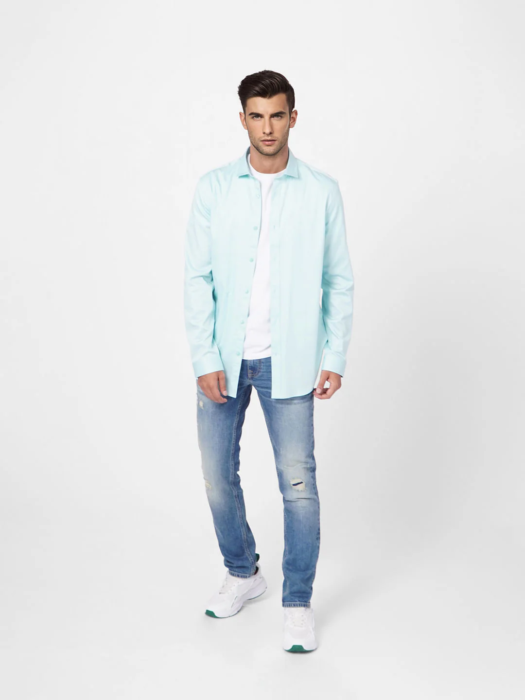 Blue Formal Full Sleeves Shirt