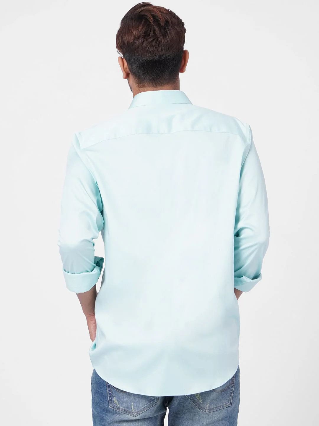 Blue Formal Full Sleeves Shirt - Image 4
