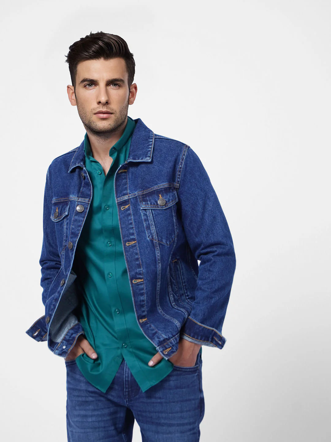Teal Formal Full Sleeves Shirt