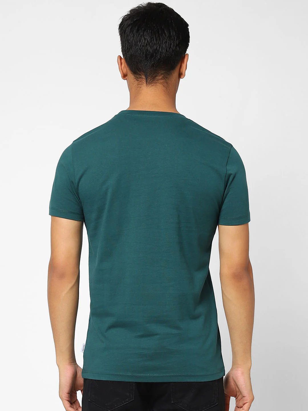 Dark Green Graphic Print Crew Neck T-shirt - Image 4