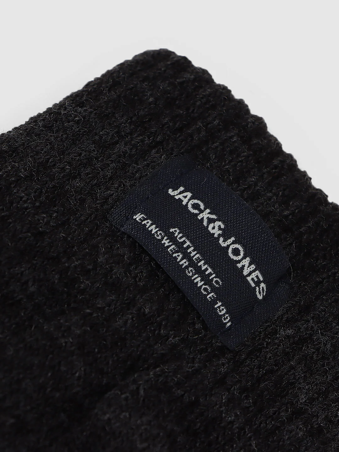Dark Grey Knit Gloves - Image 4