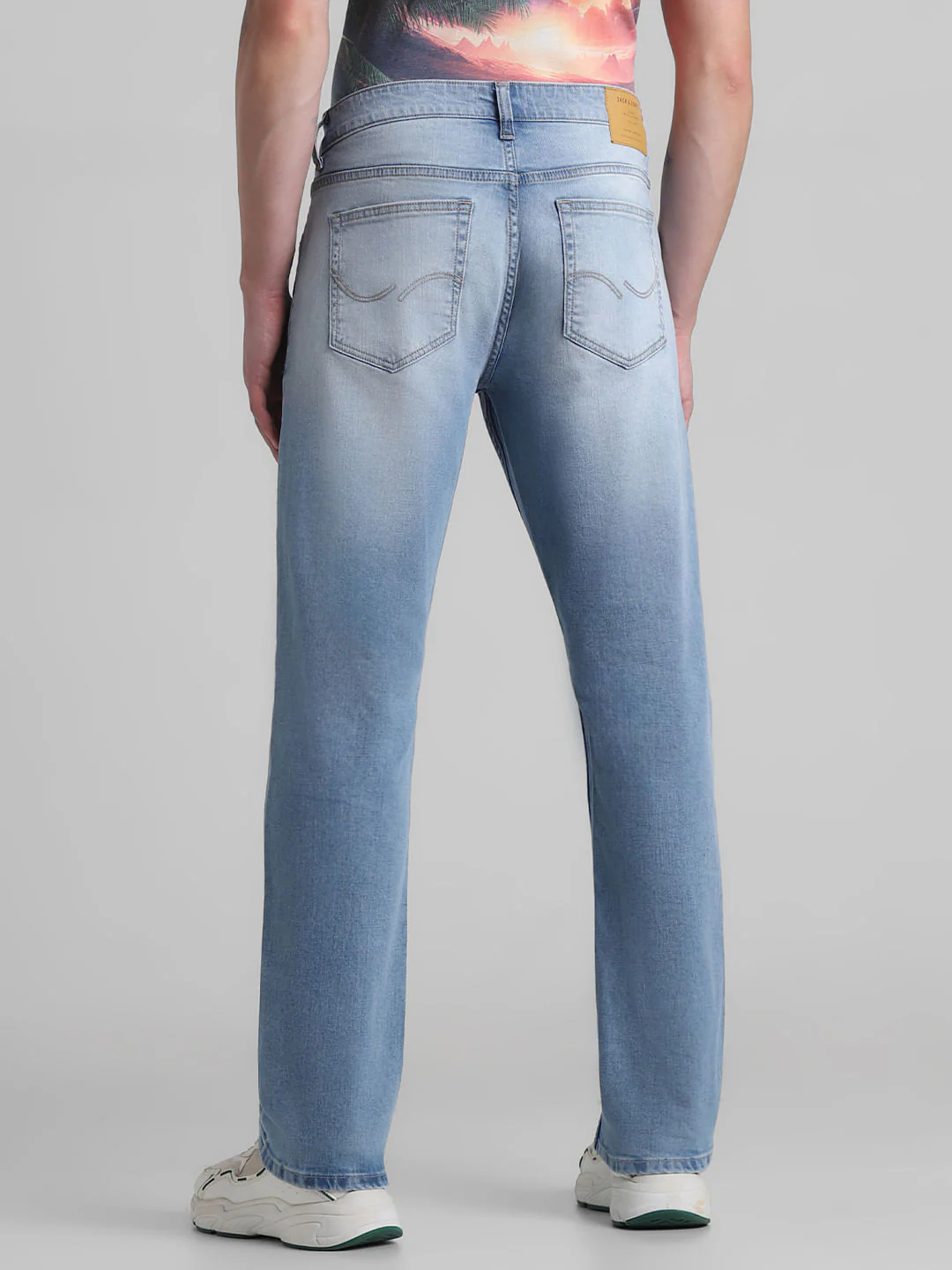 Light Blue Mid Rise Clark Regular Fit Jeans - Image 3