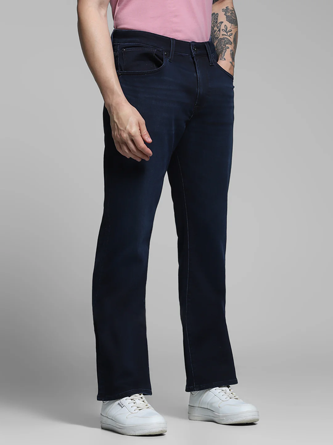 Dark Blue High Rise Bootcut Fit Jeans - Image 2