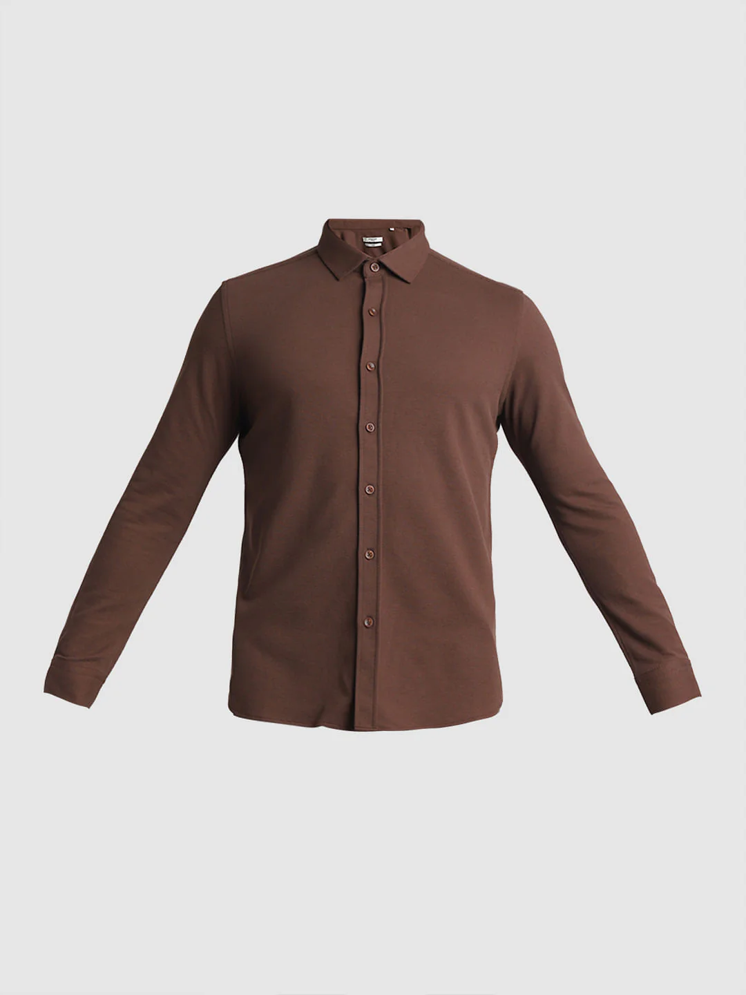 Brown Slim Fit Full Sleeves Shirt - Image 7