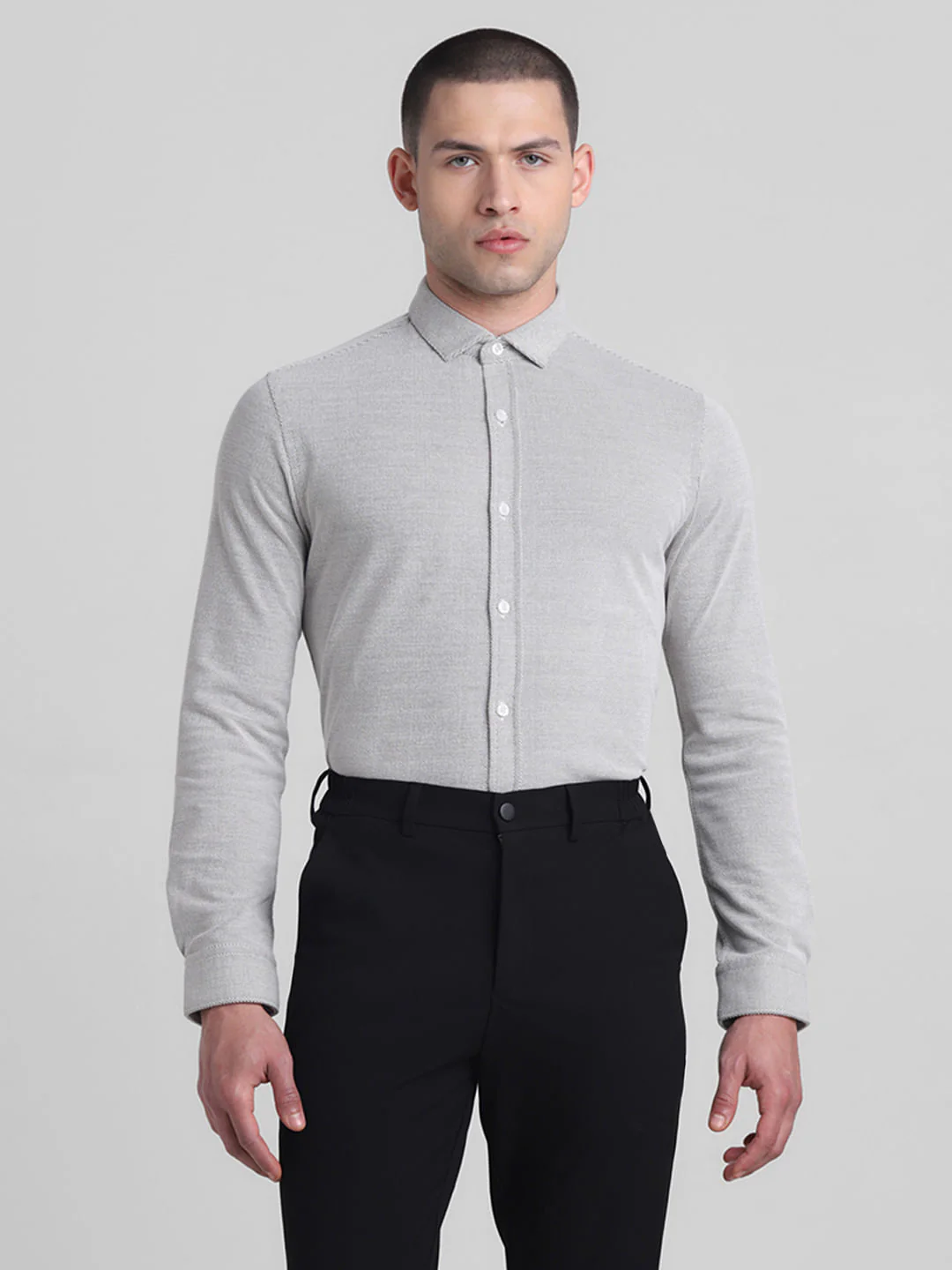 White Slim Fit Full Sleeves Shirt - Image 2
