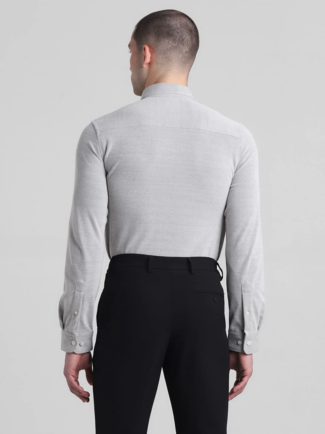 White Slim Fit Full Sleeves Shirt - Image 4