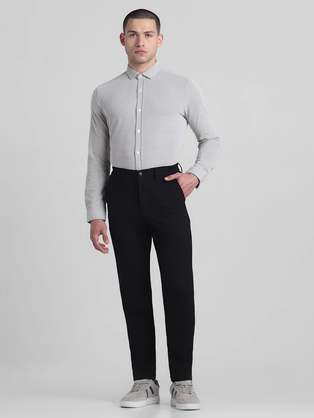 White Slim Fit Full Sleeves Shirt - Image 6