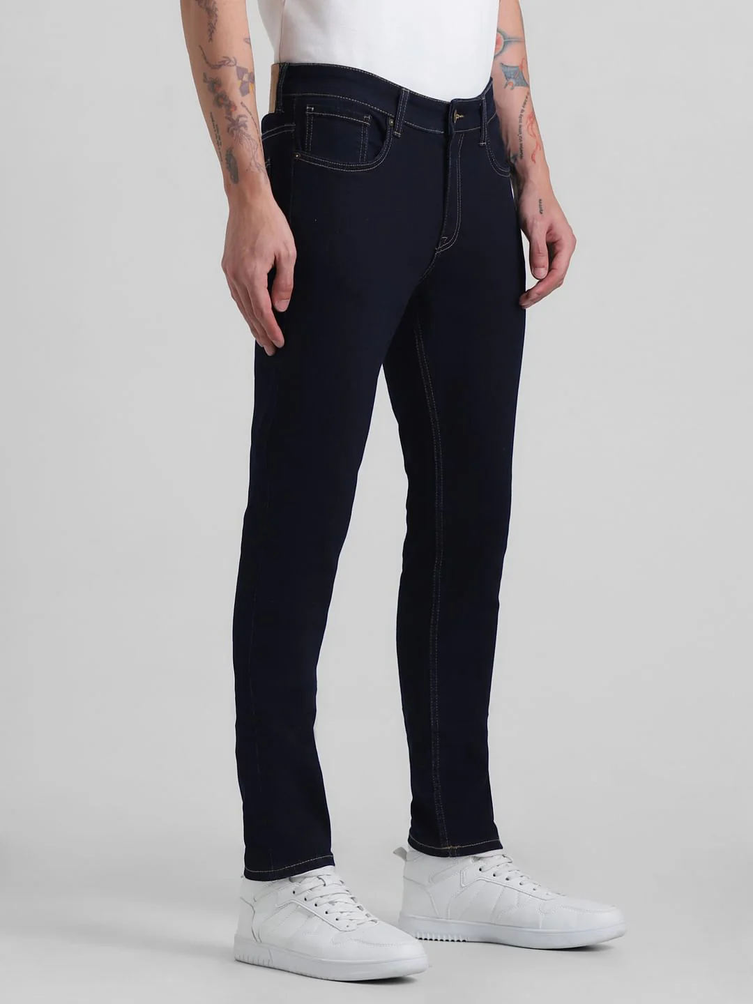 Dark Blue Low Rise Ben Skinny Jeans - Image 2