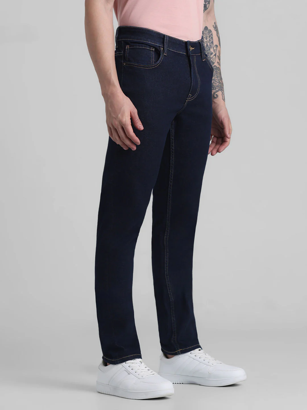 Dark Blue Low Rise Glenn Slim Fit Jeans - Image 2