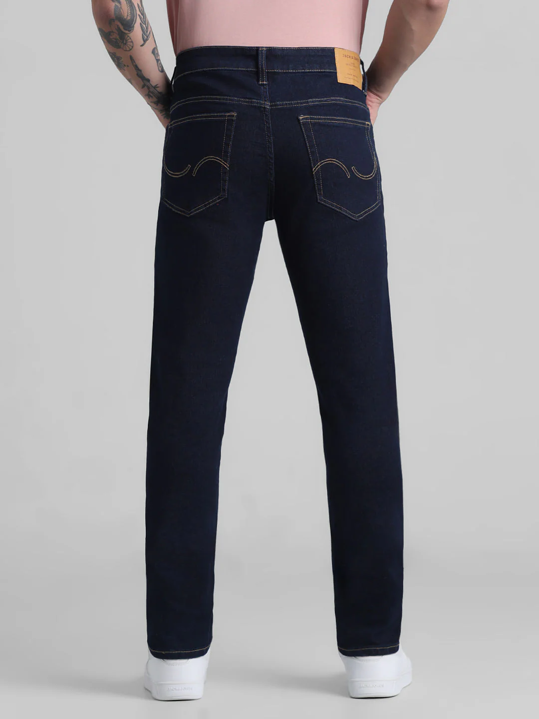 Dark Blue Low Rise Glenn Slim Fit Jeans - Image 3