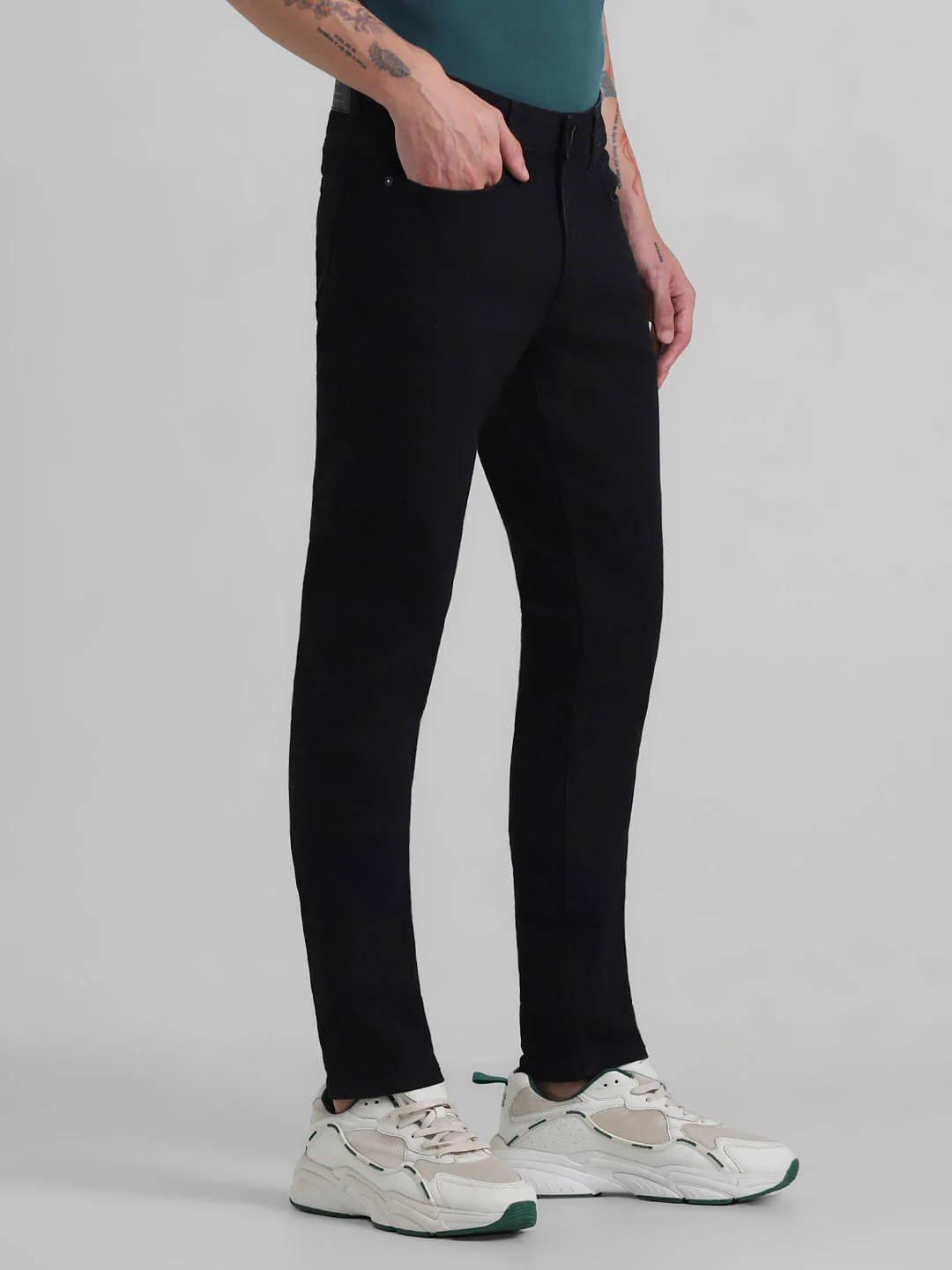 Black Low Rise Ben Skinny Fit Jeans - Image 2