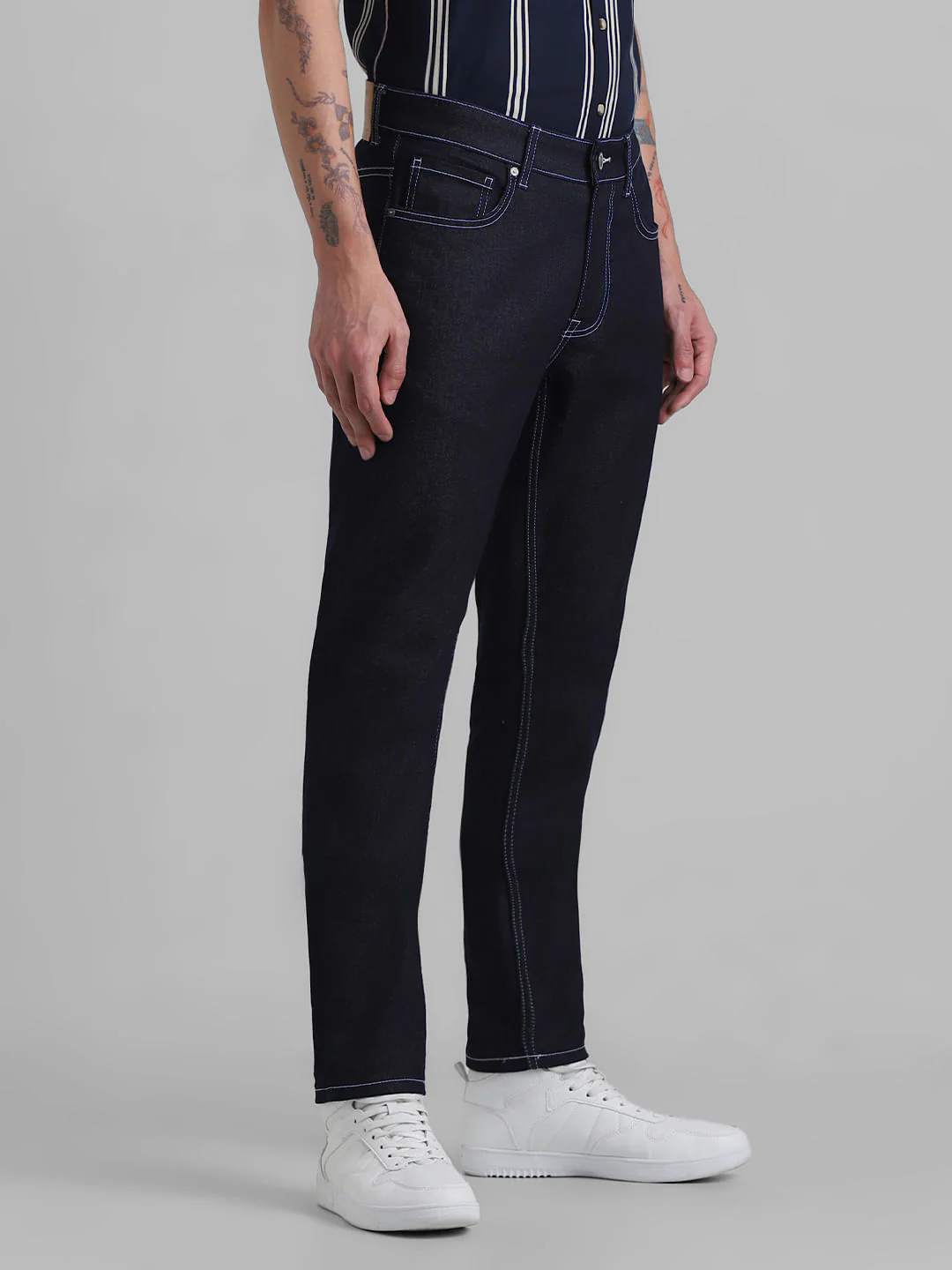 Dark Blue Low Rise Ben Skinny Fit Jeans - Image 2