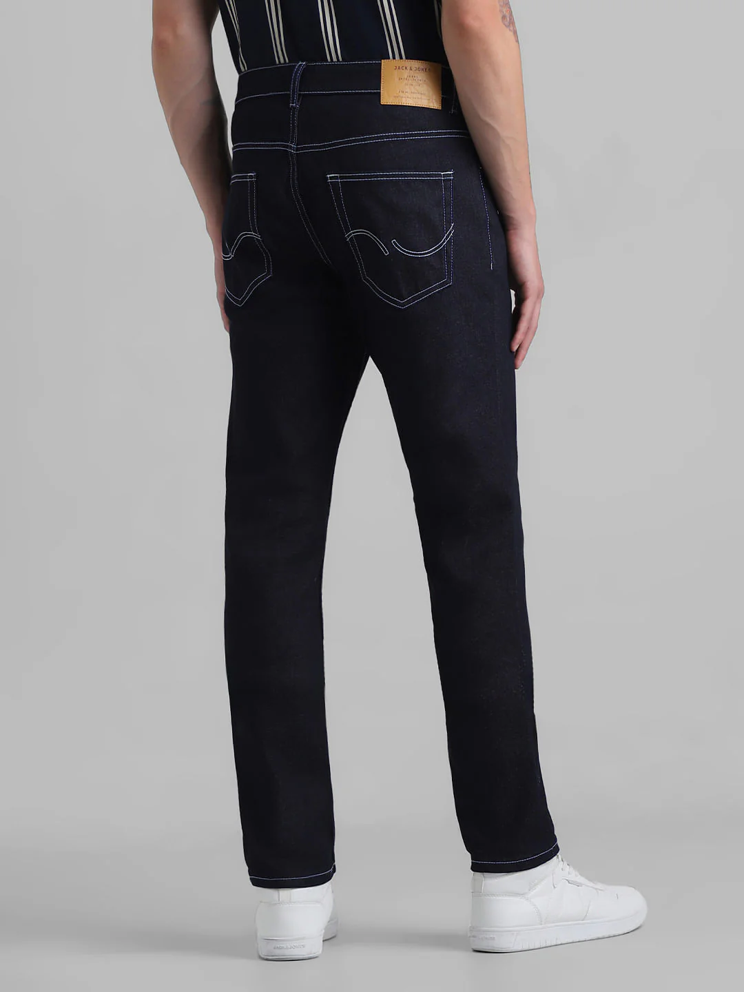Dark Blue Low Rise Ben Skinny Fit Jeans - Image 3