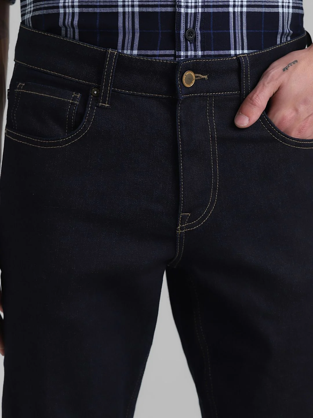 Dark Blue Low Rise Glenn Slim Fit Jeans - Image 4