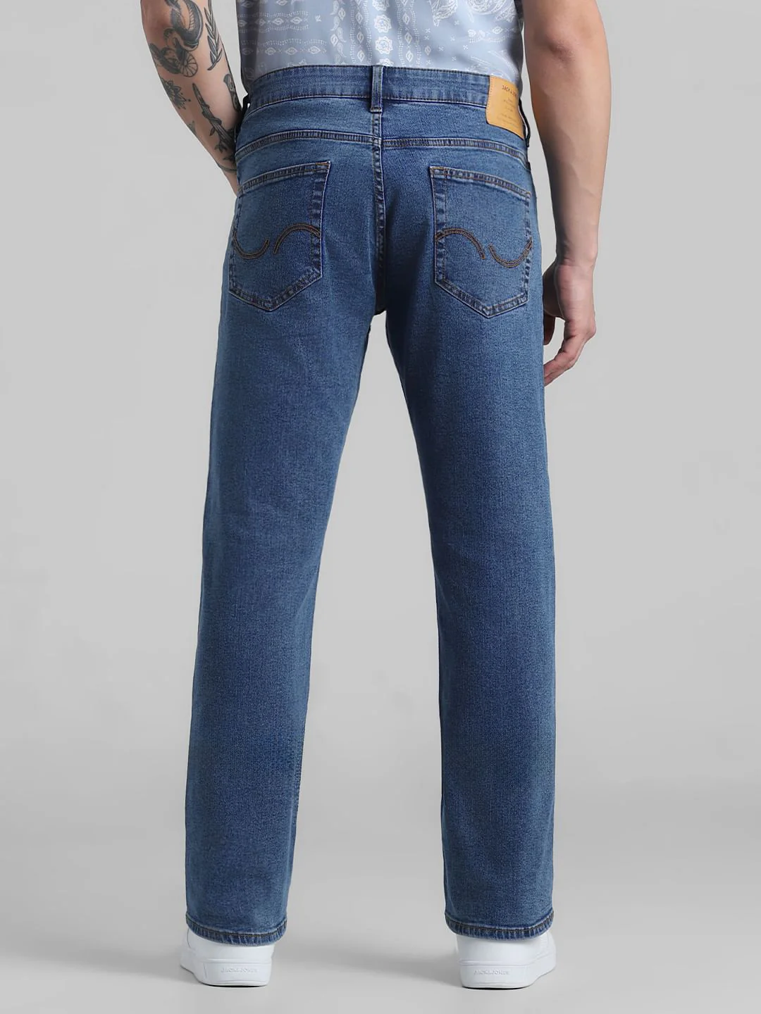 Light Blue Mid Rise Clark Regular Fit Jeans - Image 3