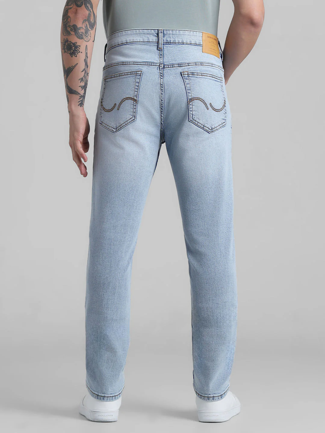 Light Blue Low Rise Washed Ben Skinny Jeans - Image 3
