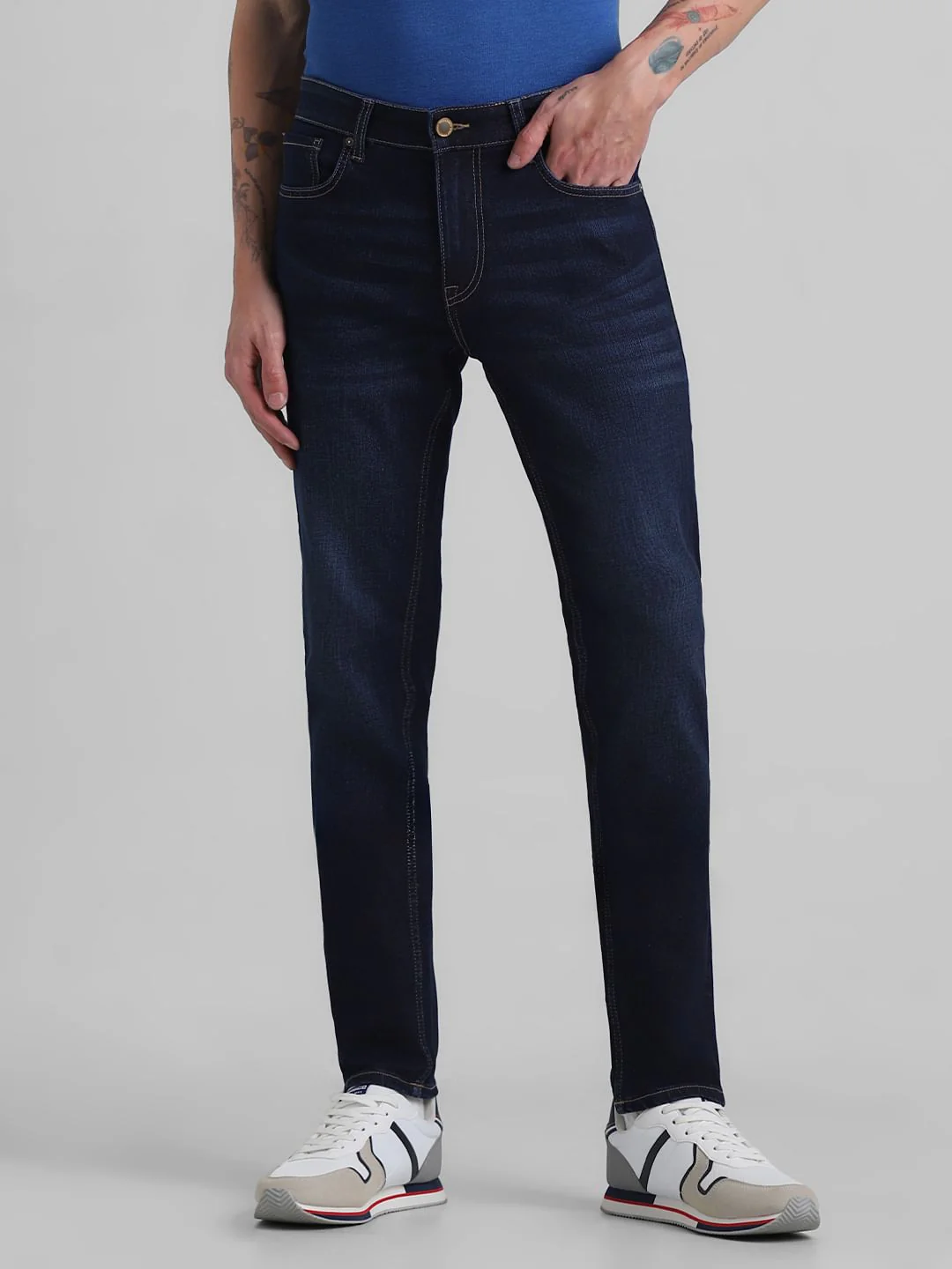 Dark Blue Low Rise Ben Skinny Fit Jeans