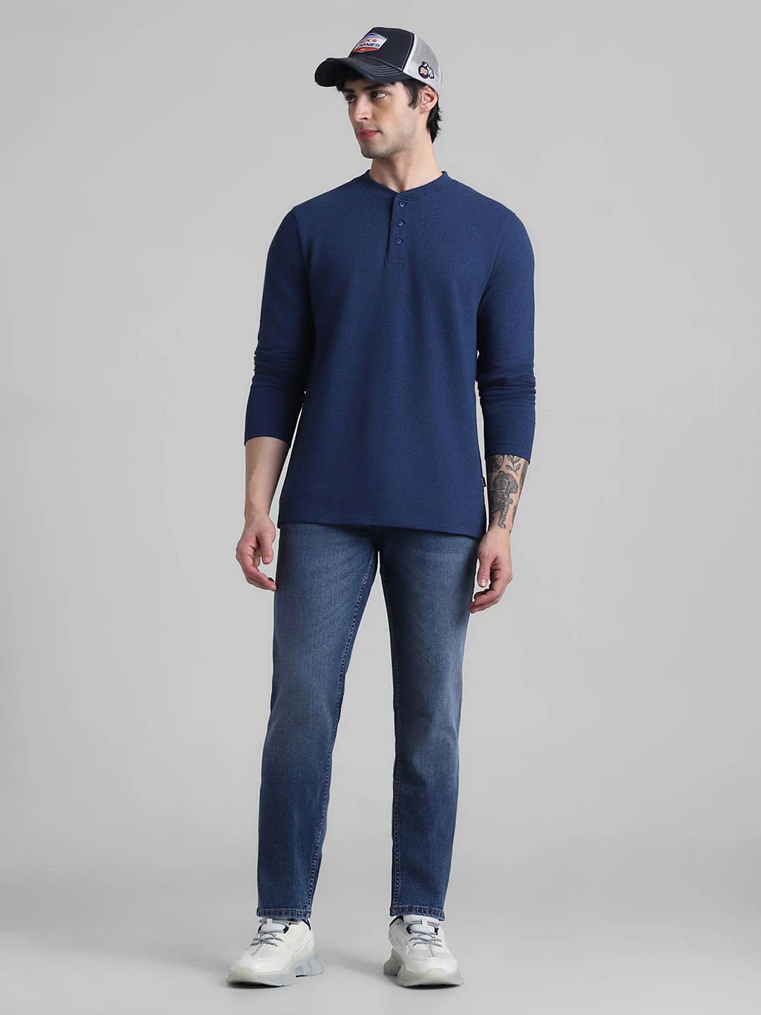 Blue Low Rise Washed Ben Skinny Jeans - Image 5
