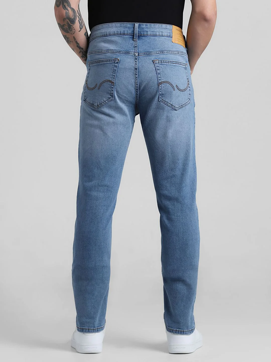 Light Blue Low Rise Washed Ben Skinny Jeans - Image 3