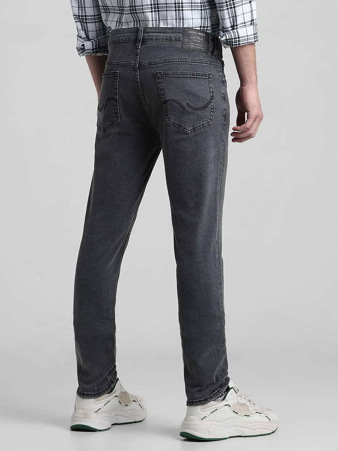Grey Low Rise Ben Skinny Fit Jeans - Image 3