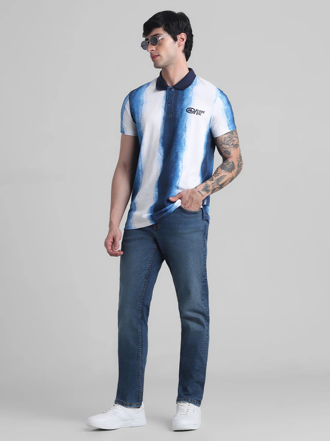 Blue Low Rise Washed Glenn Slim Fit Jeans - Image 5