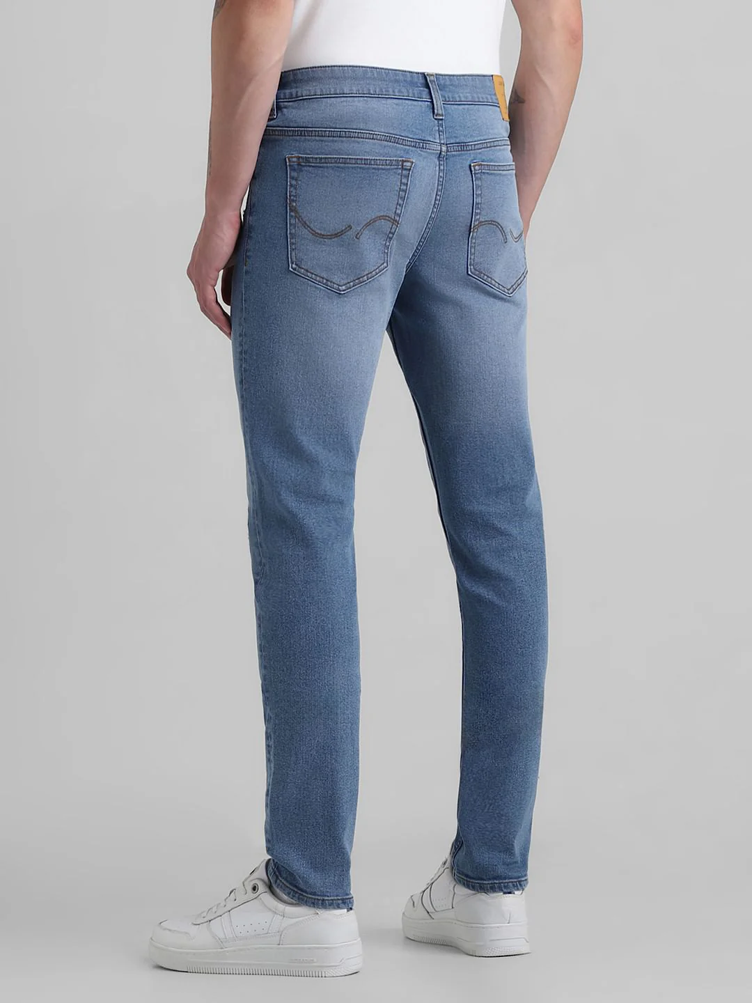 Light Blue Low Rise Distressed Glenn Slim Fit Jeans - Image 3
