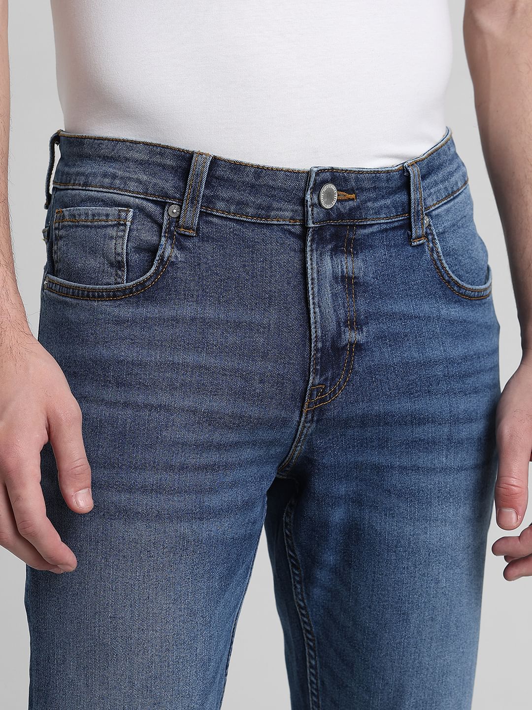 Blue Low Rise GLENN Slim Fit Jeans - Image 4