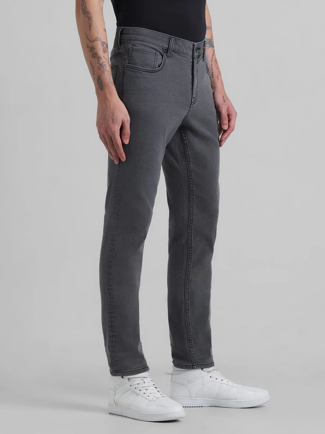 Grey Low Rise Glenn Slim Fit Jeans - Image 2