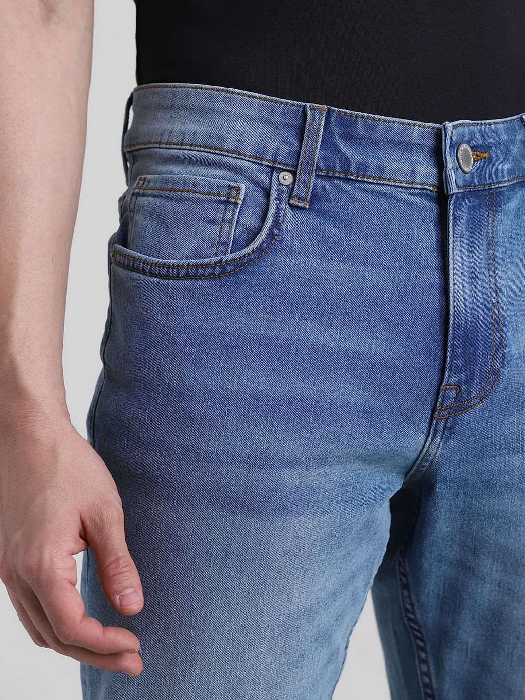 Light Blue Low Rise Glenn Slim Fit Jeans - Image 4