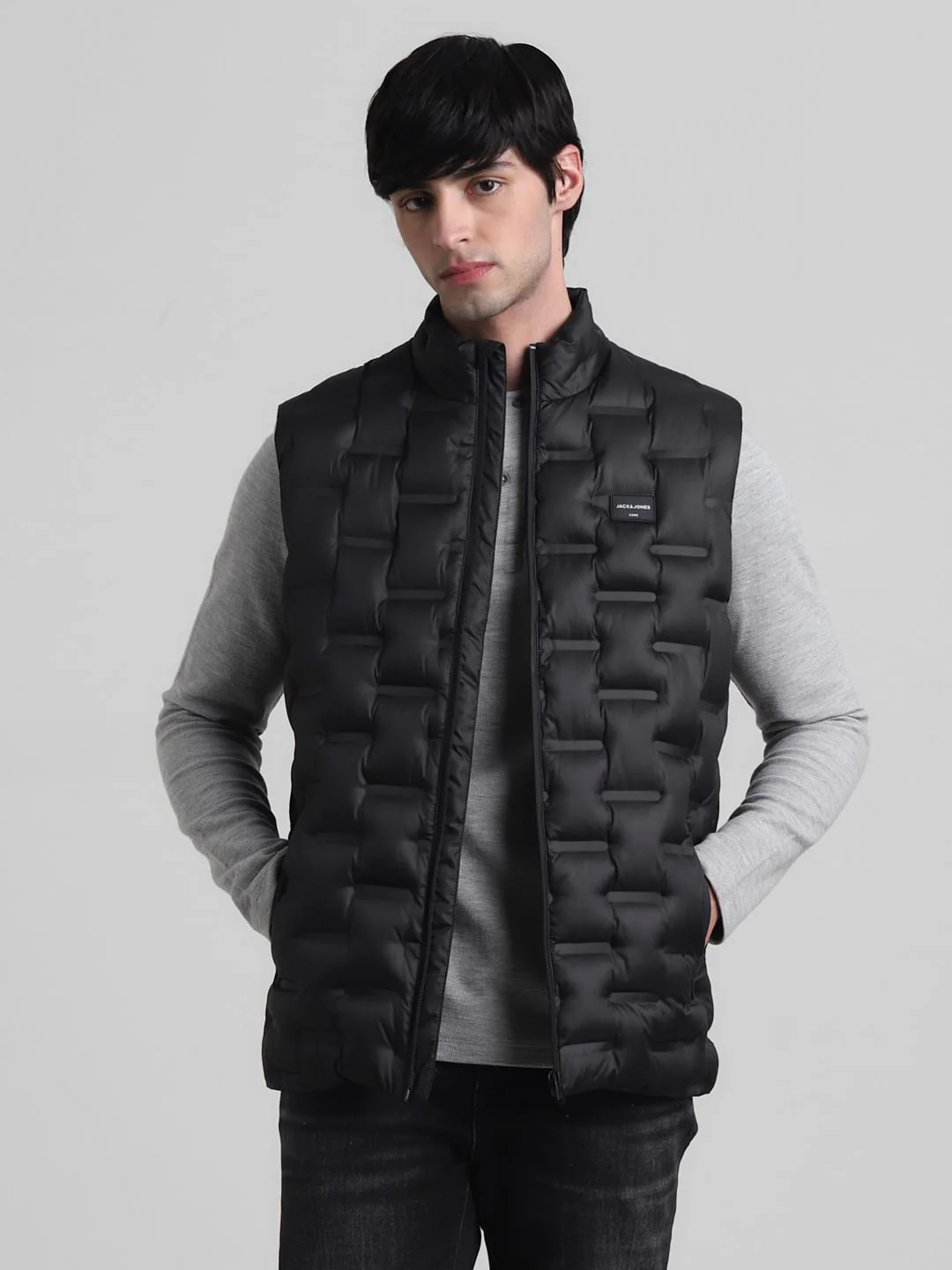 Black Puffer Vest - Image 2