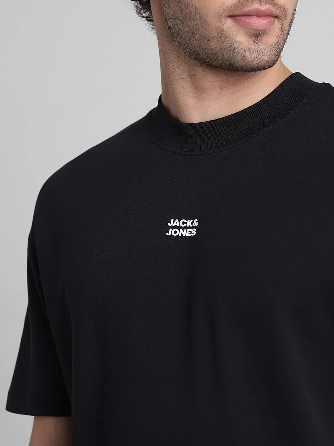 Black Graphic Printed Oversized T-shirt - Image 5