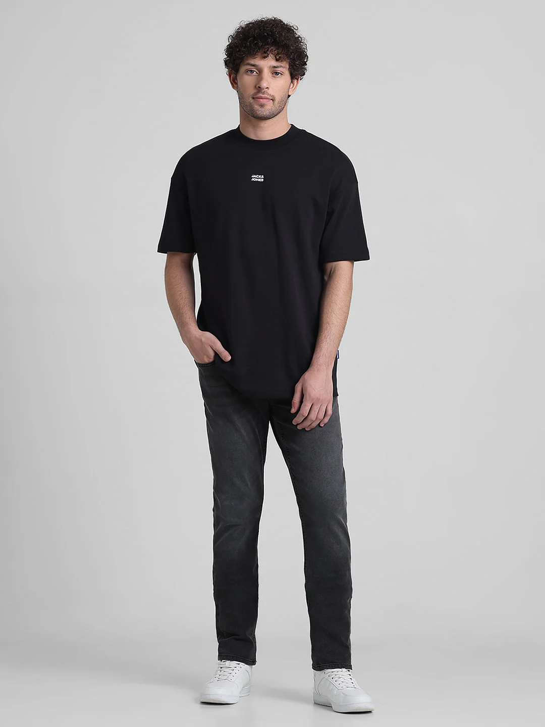 Black Graphic Printed Oversized T-shirt - Image 7