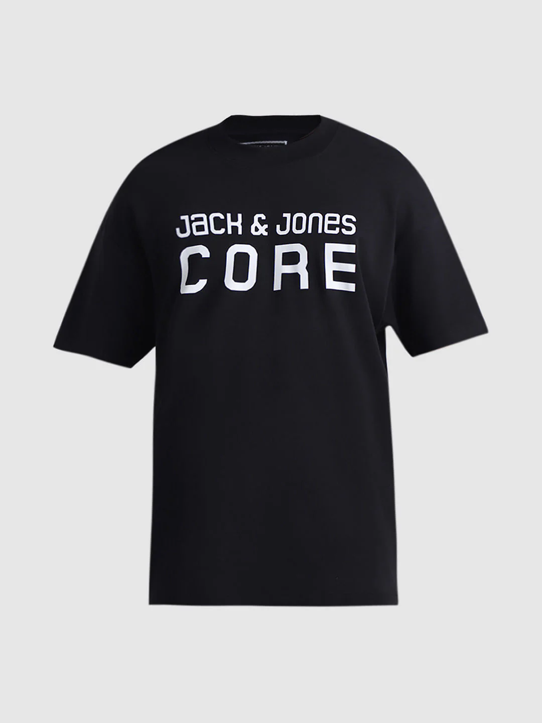 Black Logo Print Oversized Crew Neck T-shirt - Image 7