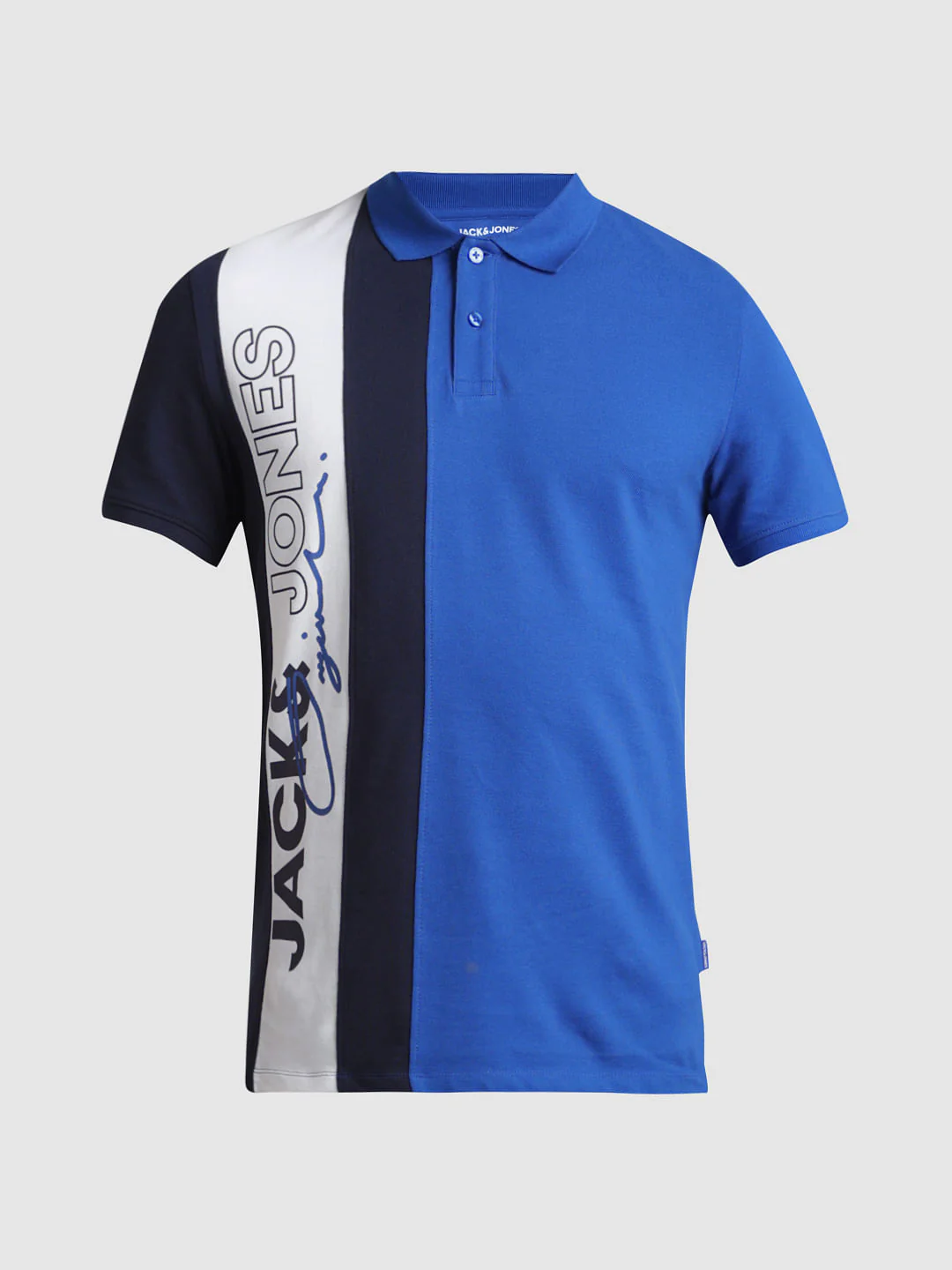Blue Vertical Striped Cotton Polo - Image 7