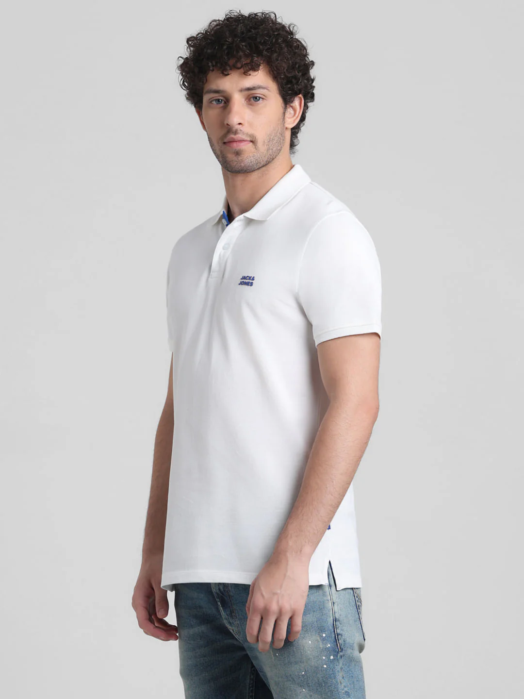 White Cotton Polo - Image 3