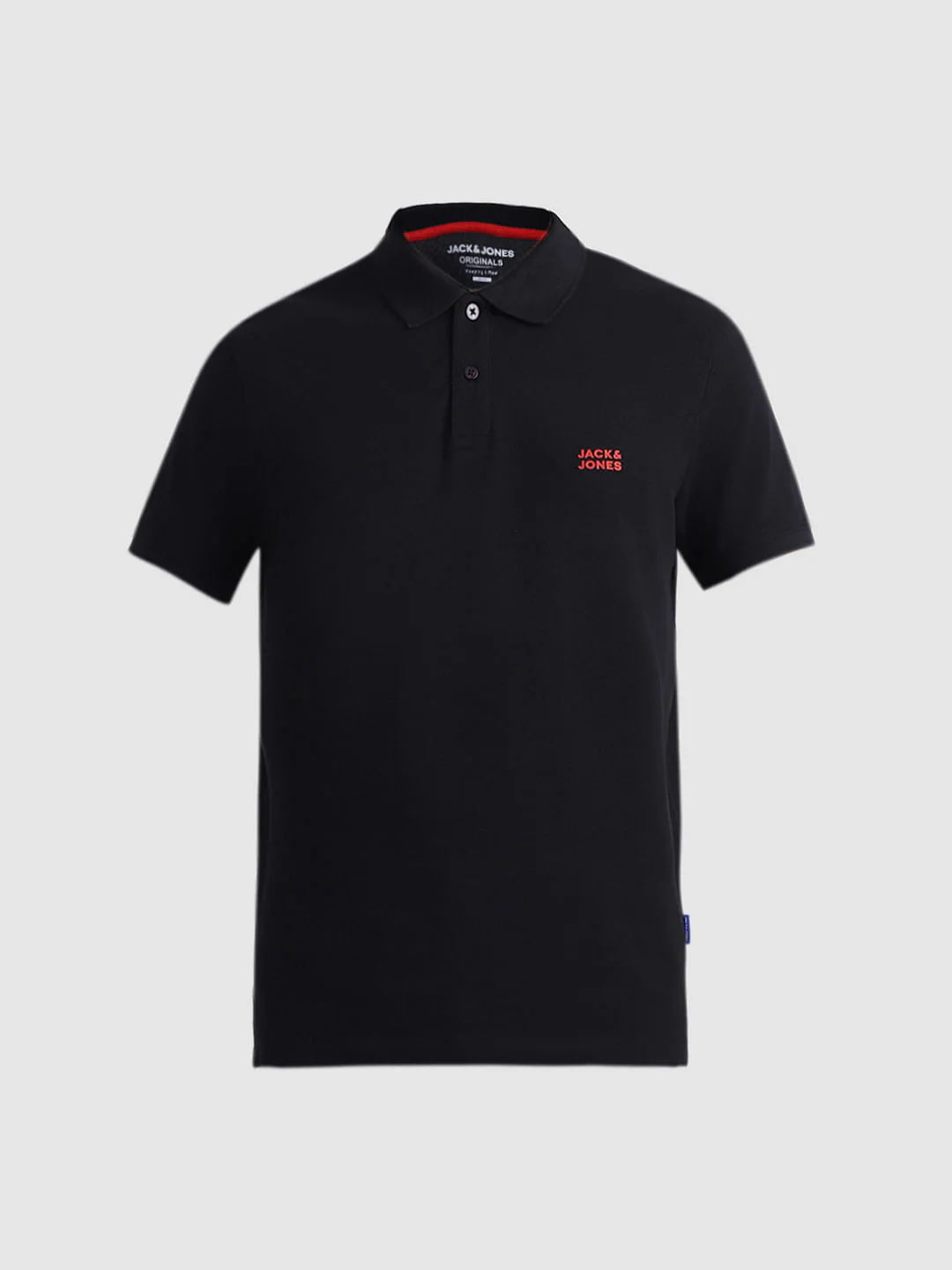 Black Cotton Polo T-shirt - Image 7