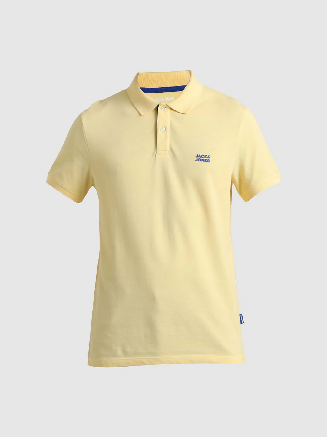 Yellow Logo Text Cotton Polo - Image 7