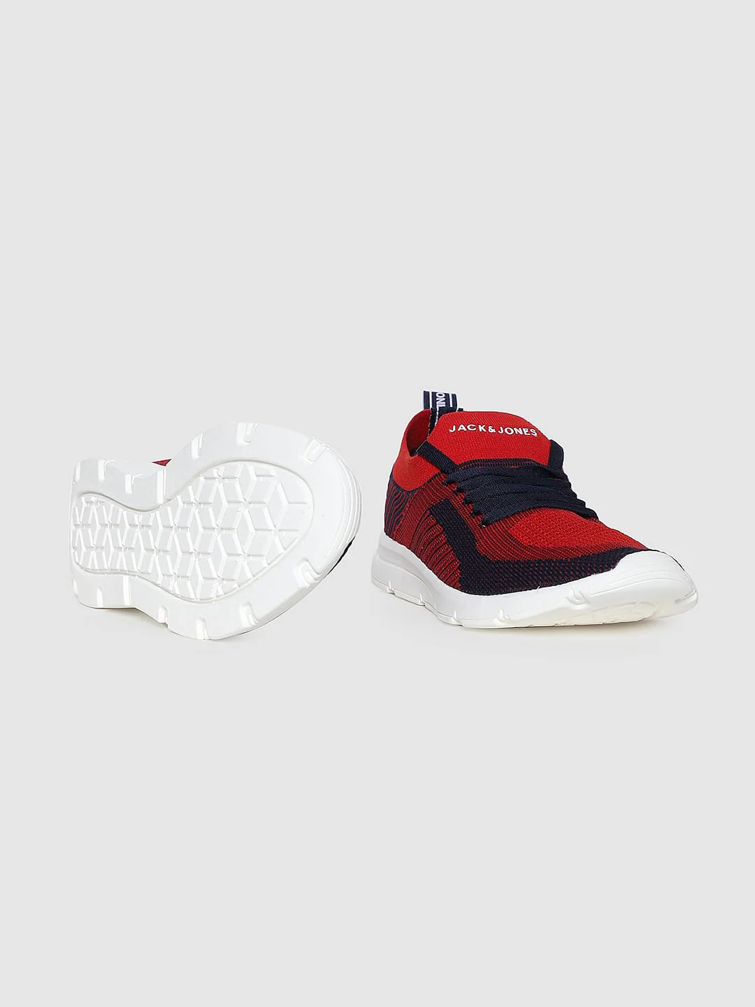 Red Self-Design Sneakers