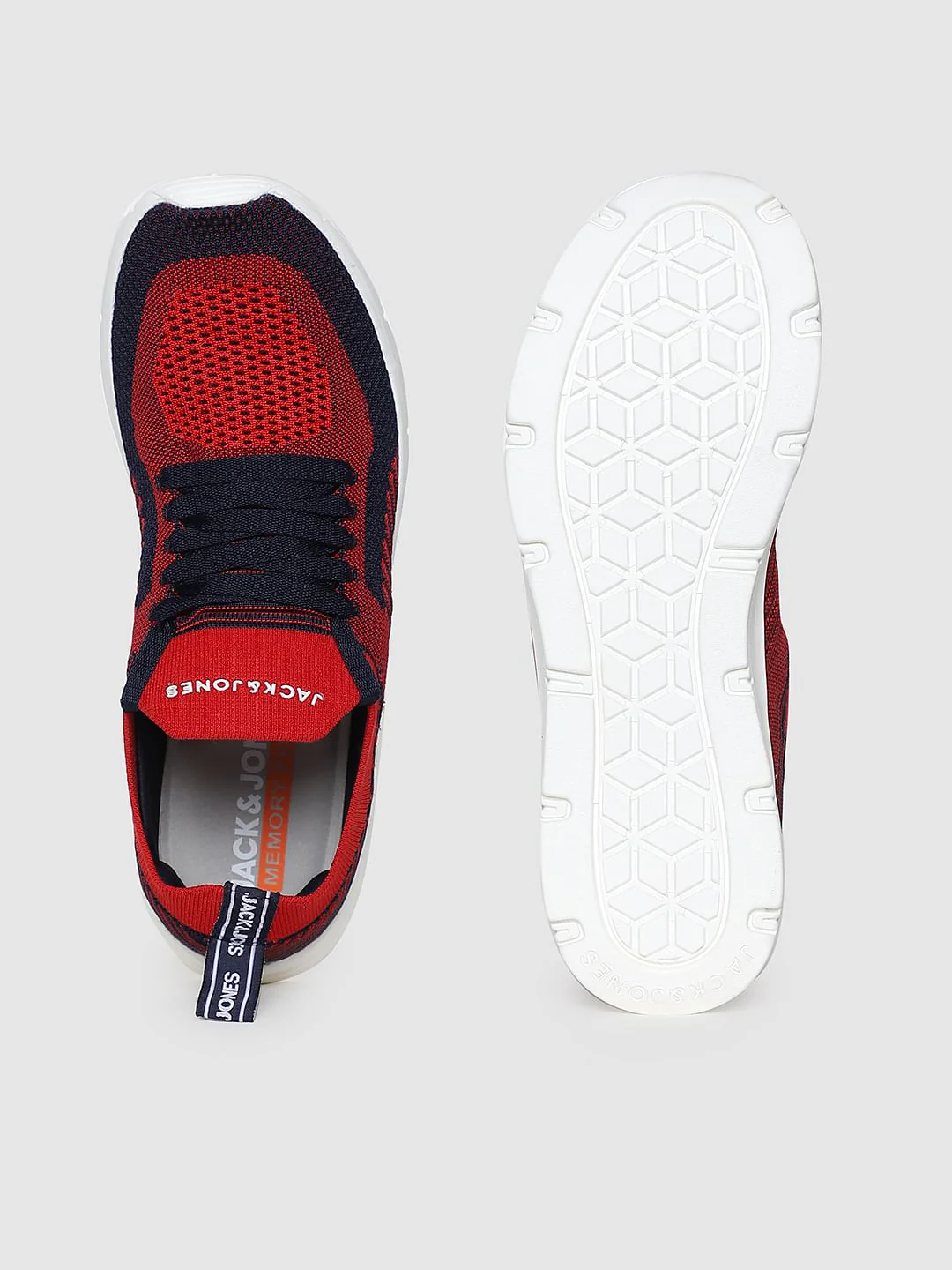 Red Self-Design Sneakers - Image 5