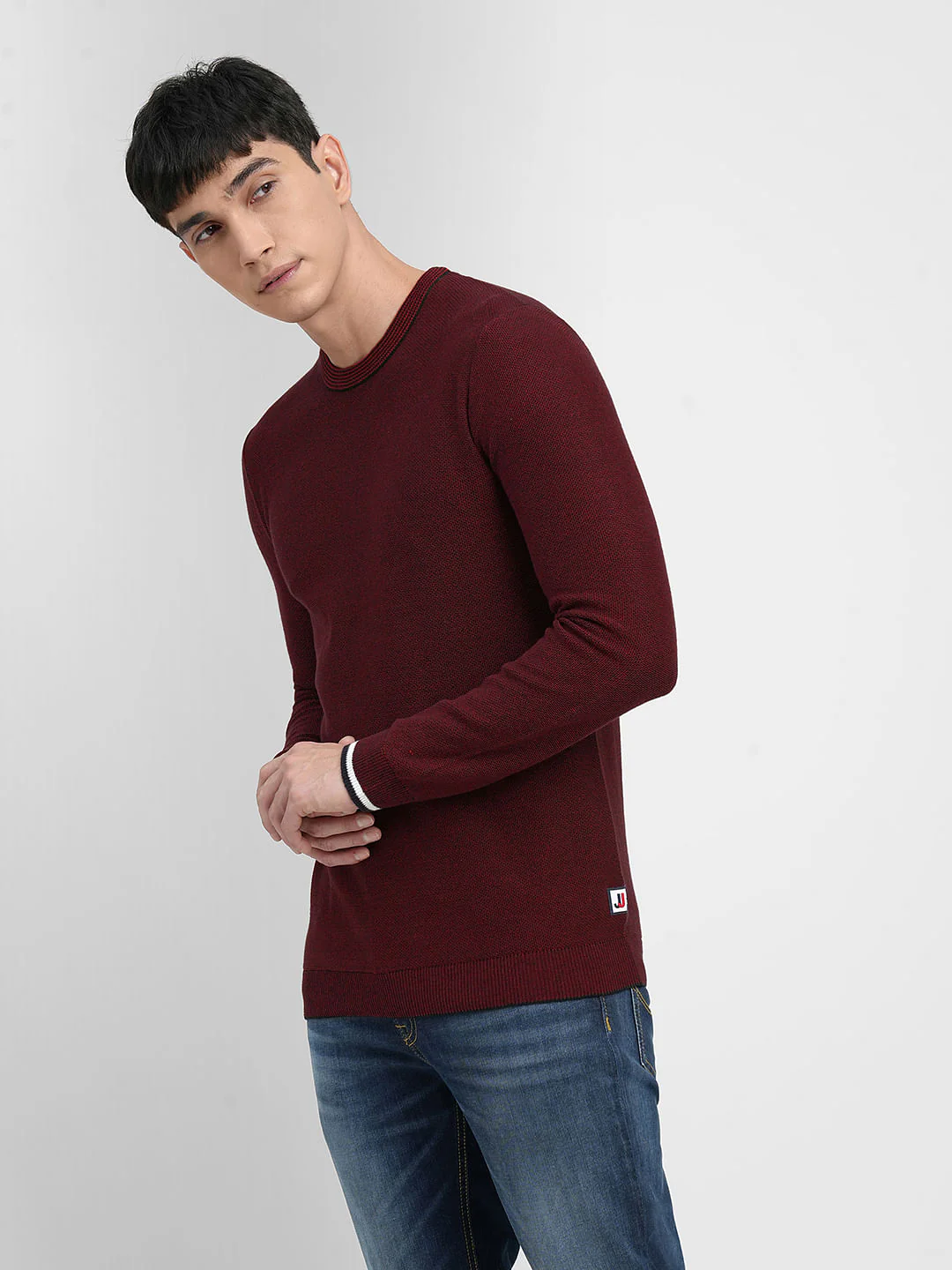 Dark Red Cotton Pullover - Image 2