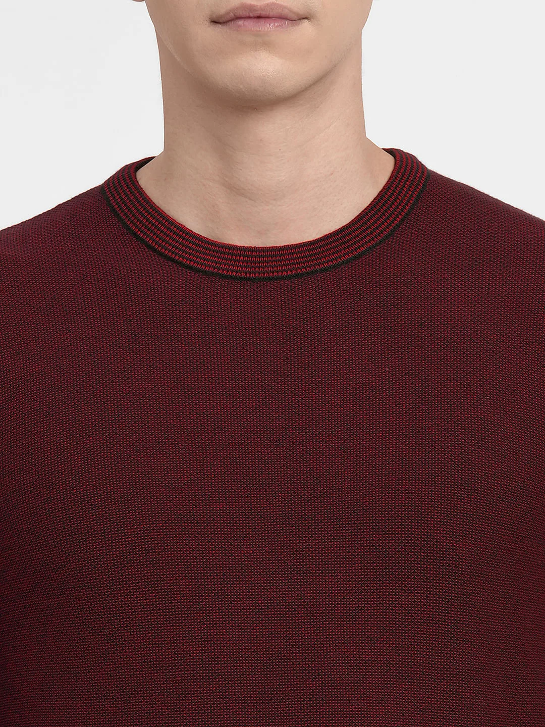 Dark Red Cotton Pullover - Image 5