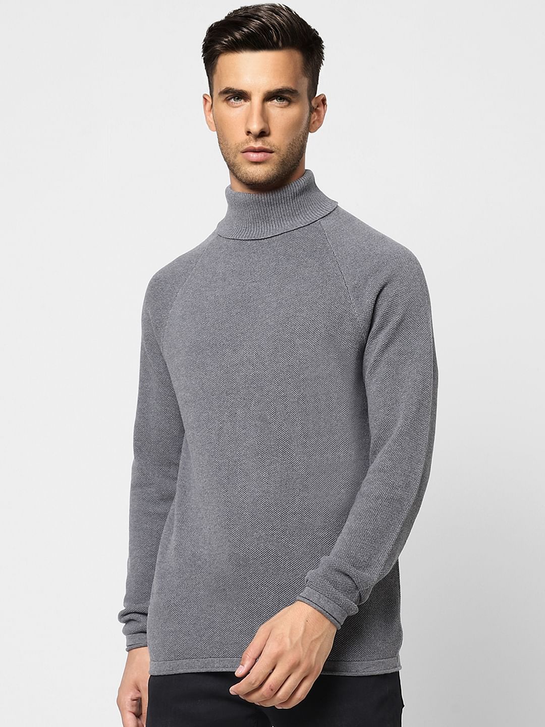 Grey High Neck Pullover - Image 2