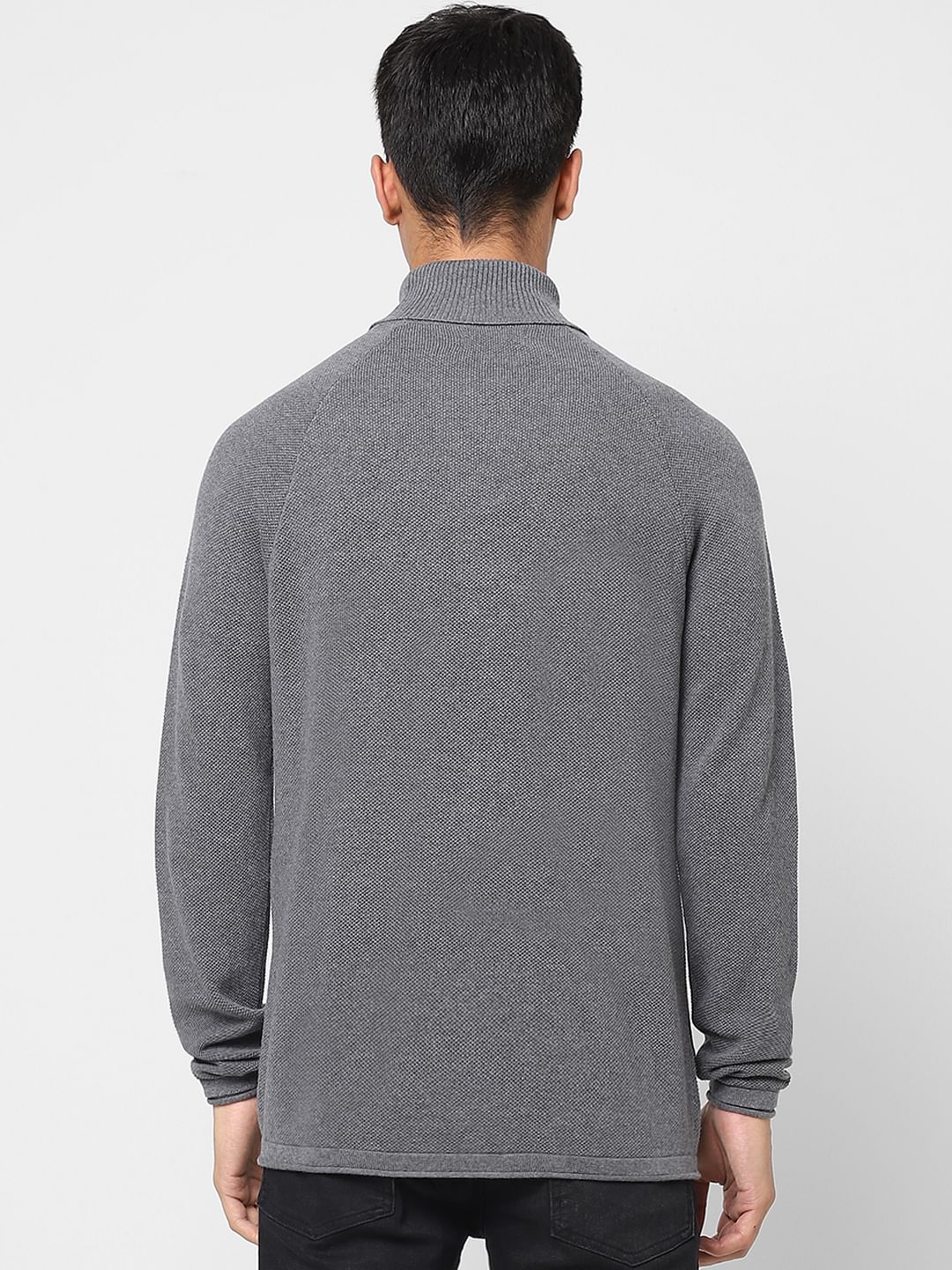 Grey High Neck Pullover - Image 4