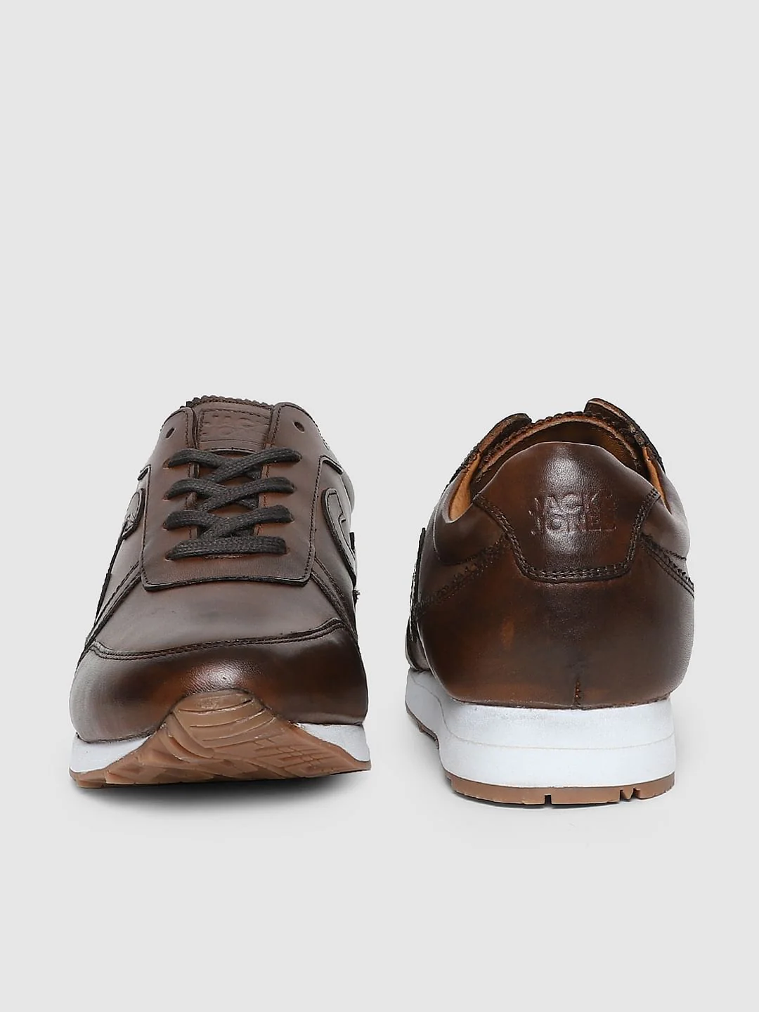 Brown leather Sneakers - Image 2