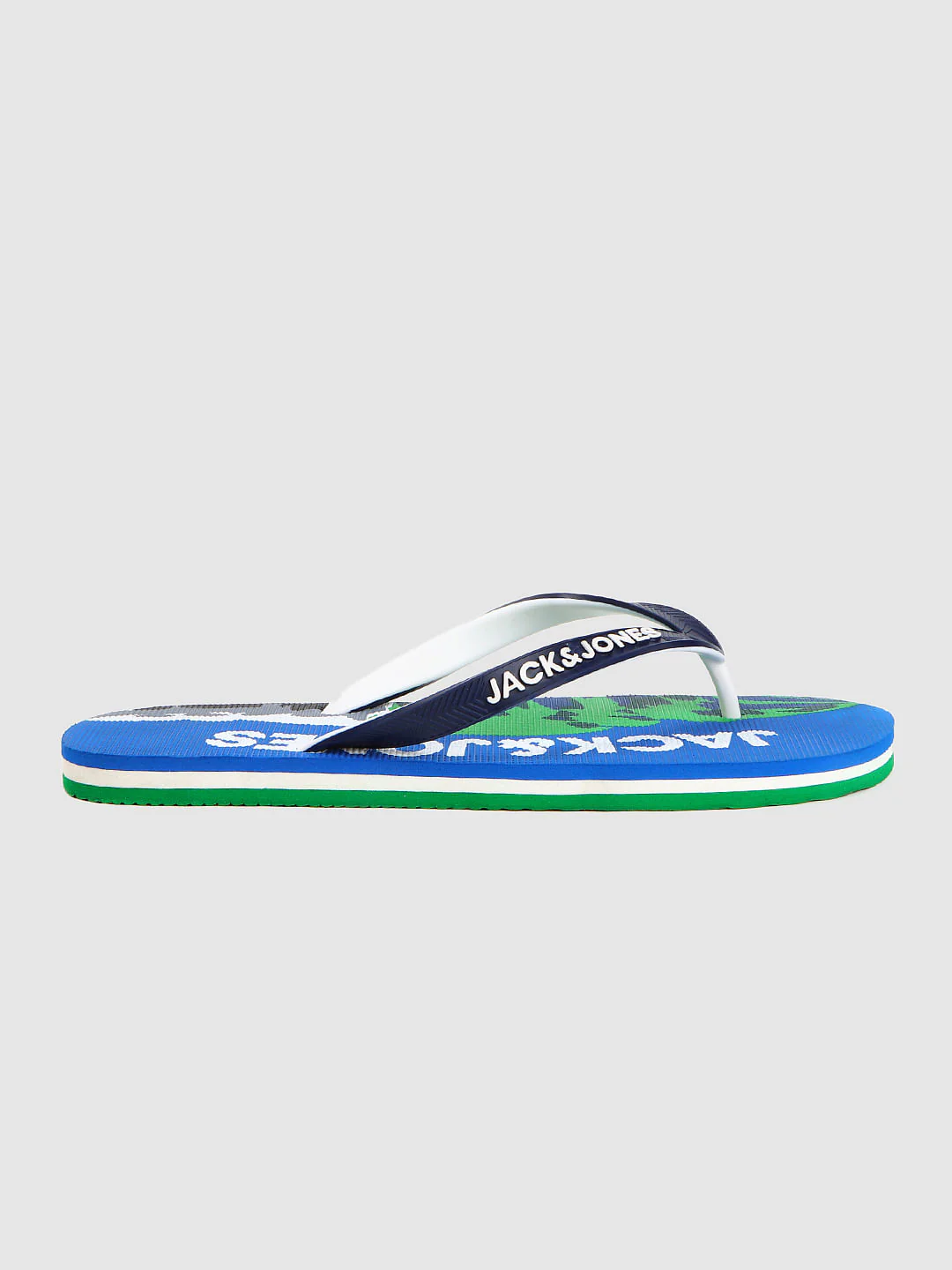 Blue Logo Print Flip Flops - Image 2